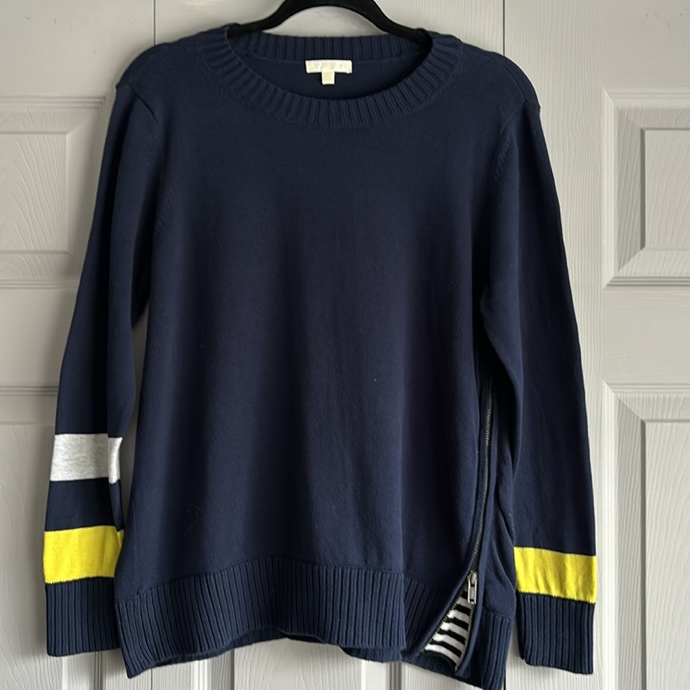 Lisa Todd Navy Blue Cotton Sweater M